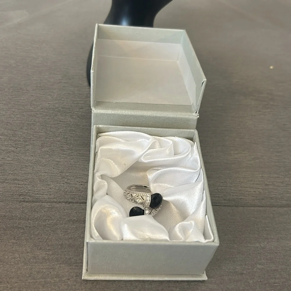 Judith Ripka Sterling Silver Black Onyx Ring